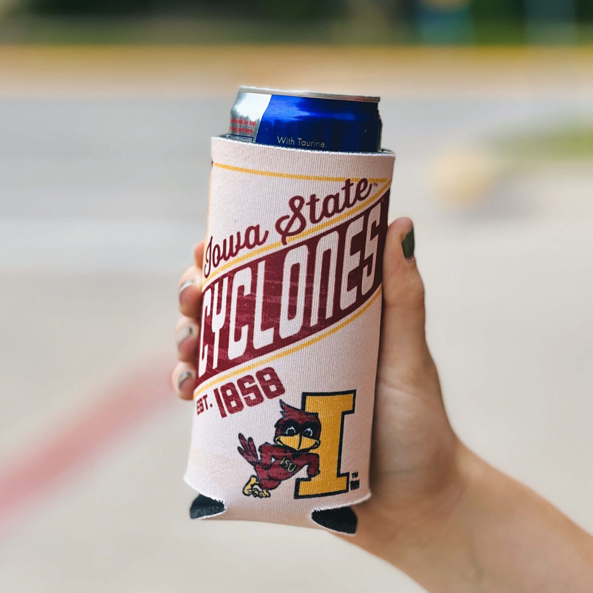 WinCraft Vintage Cy Double-Sided 12-oz Slim Can Cooler